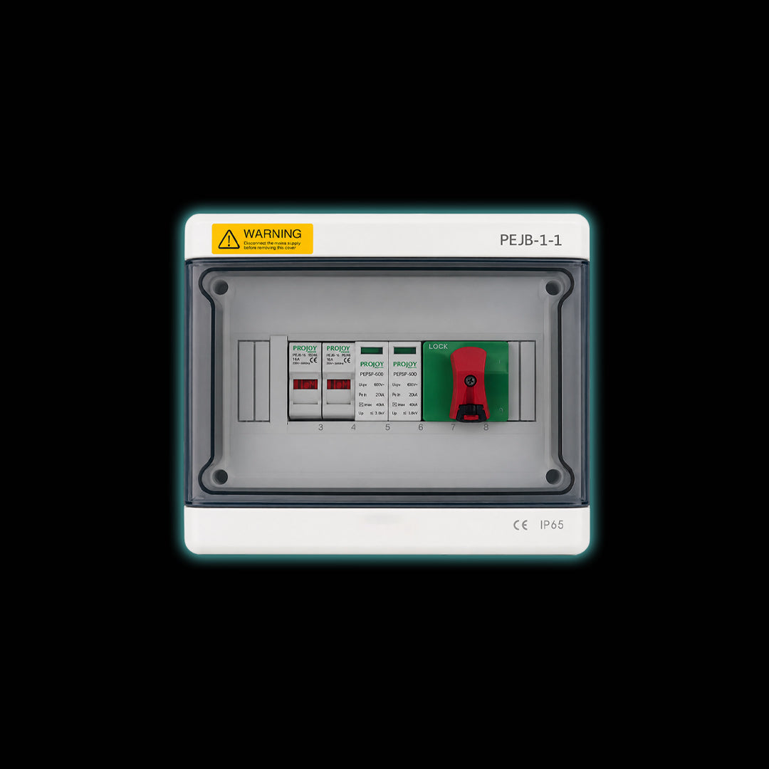 Projoy DC Combiner Box 1 In 1 Out & 2 In 2 Out | Solar PV String Protection & Isolation