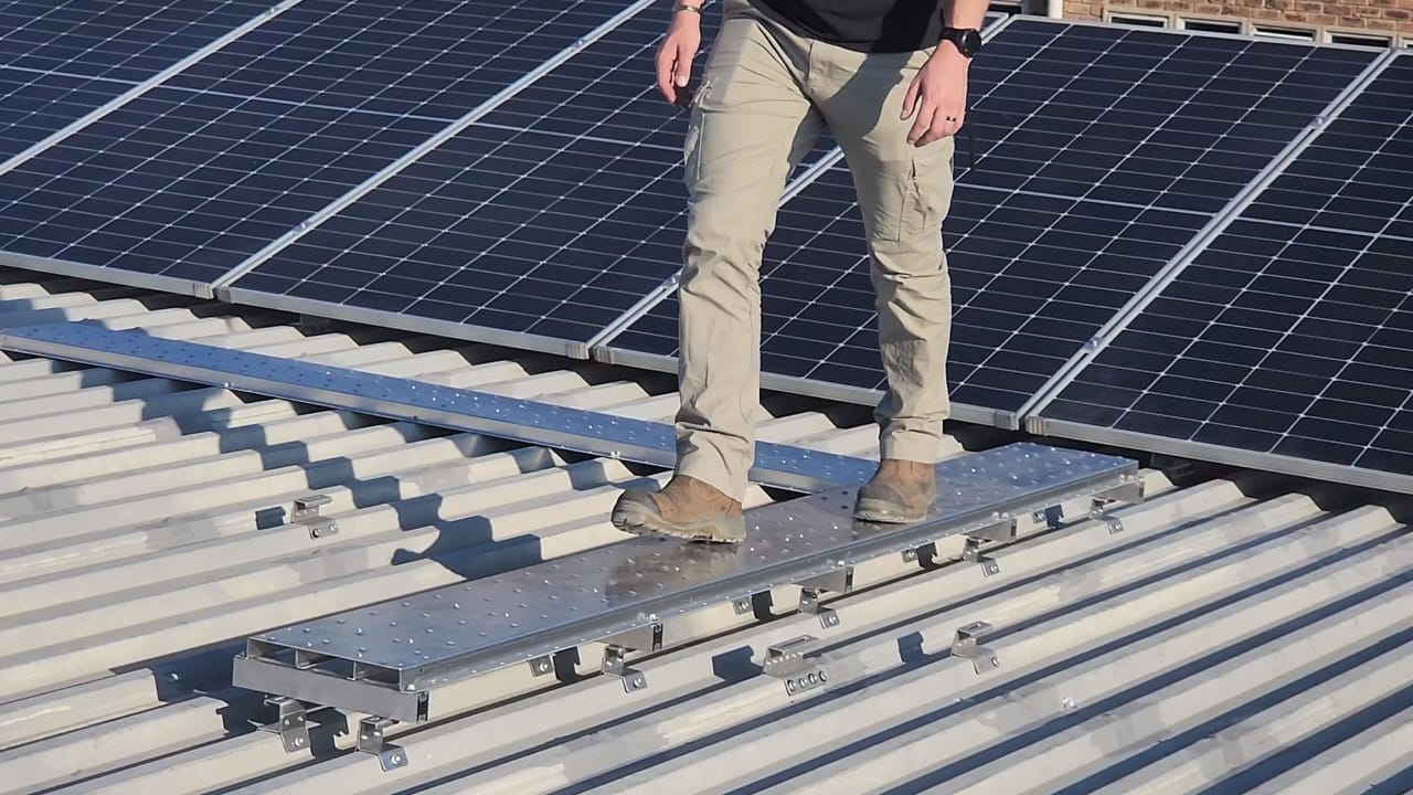 Rooftop Solar Walkways – Durable Aluminium Access Paths for Safe Maintenance - Flush Mount