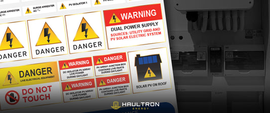 The importance of Safety Signage and Electrical Stickers on Solar and Backup Energy Systems | Haultron Energy