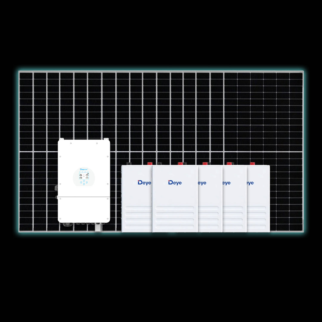 12kW Solar System – Deye 3-Phase Hybrid Inverter with Battery Storage and 605W JA Bifacial Panels