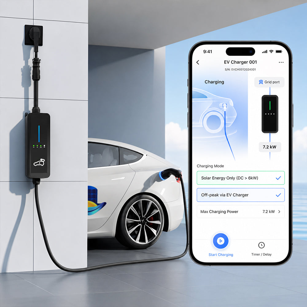 Deye EV Charger - Dual 7kW Single Phase or 22kW Three Phase