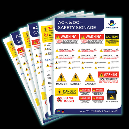 AC & DC Electrical Safety Labels for Backup and Solar Energy Systems