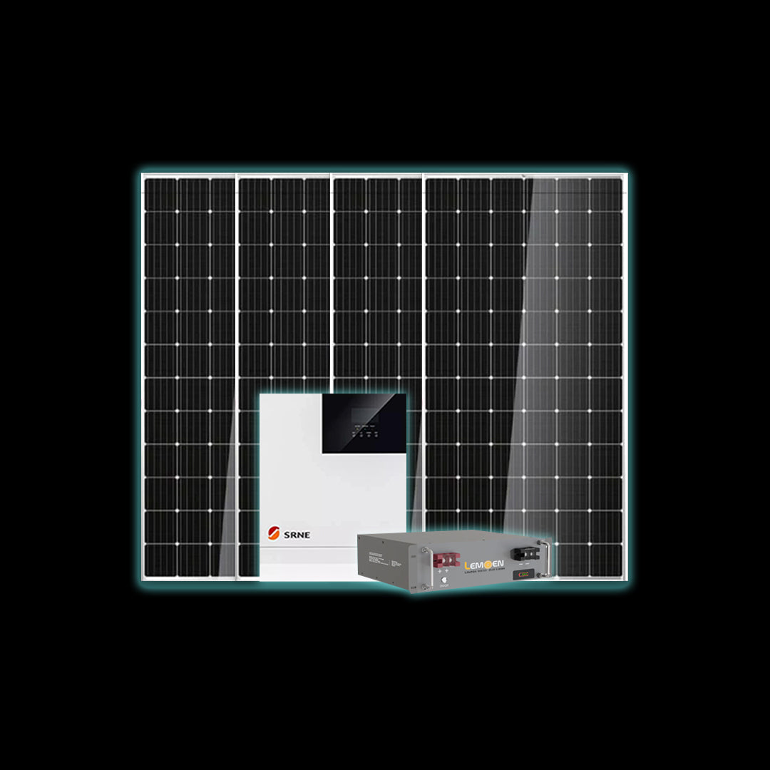 3kW SRNE Battery and a 2.5kW Lemoen battery with 4 solar panels 