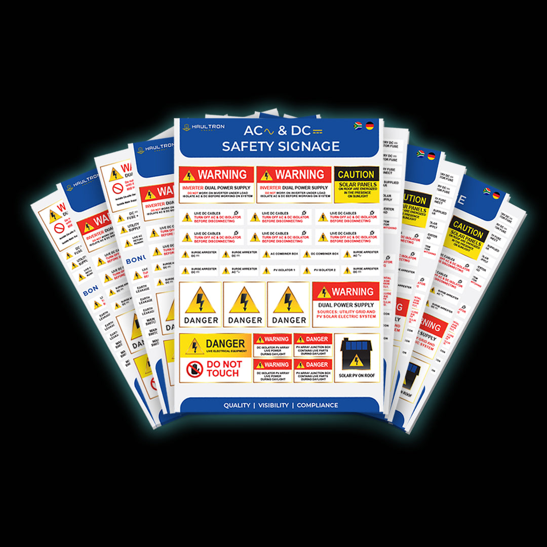 Dc's Warning Sticker AC & DC Electrical Safety Labels for Backup and Solar Energy Systems ...