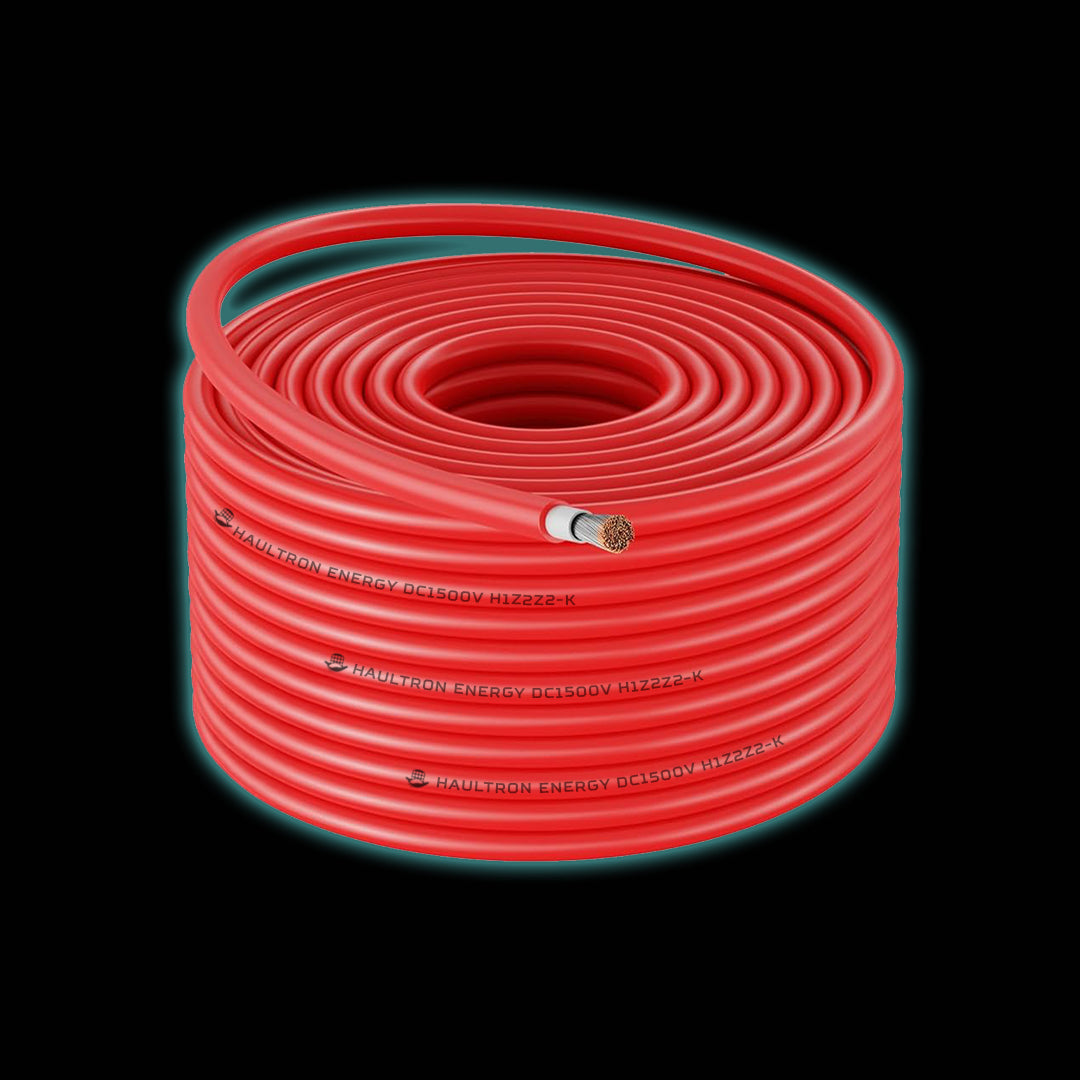 6mm Premium PV Copper Cables 1500V DC H1Z2Z2-K | by Haultron Energy