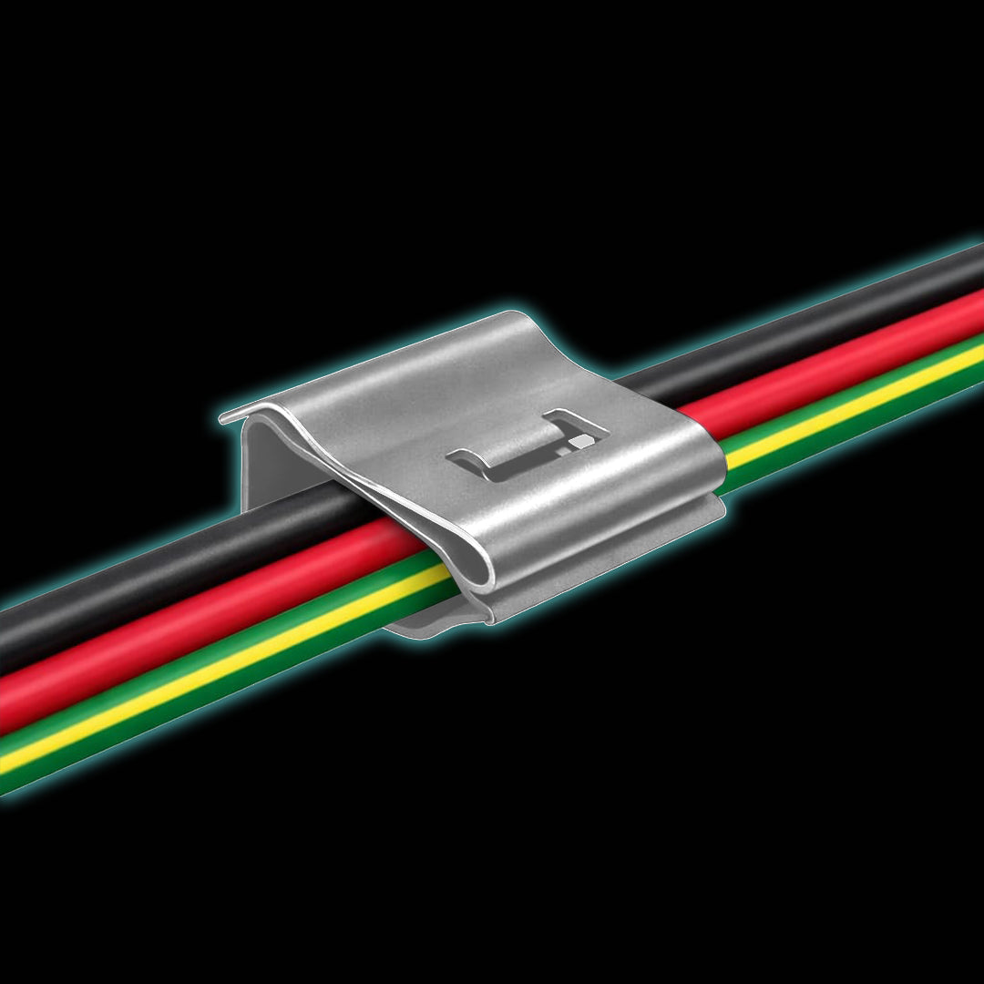 Solar Panel Clips for PV Cables - Stainless Steel