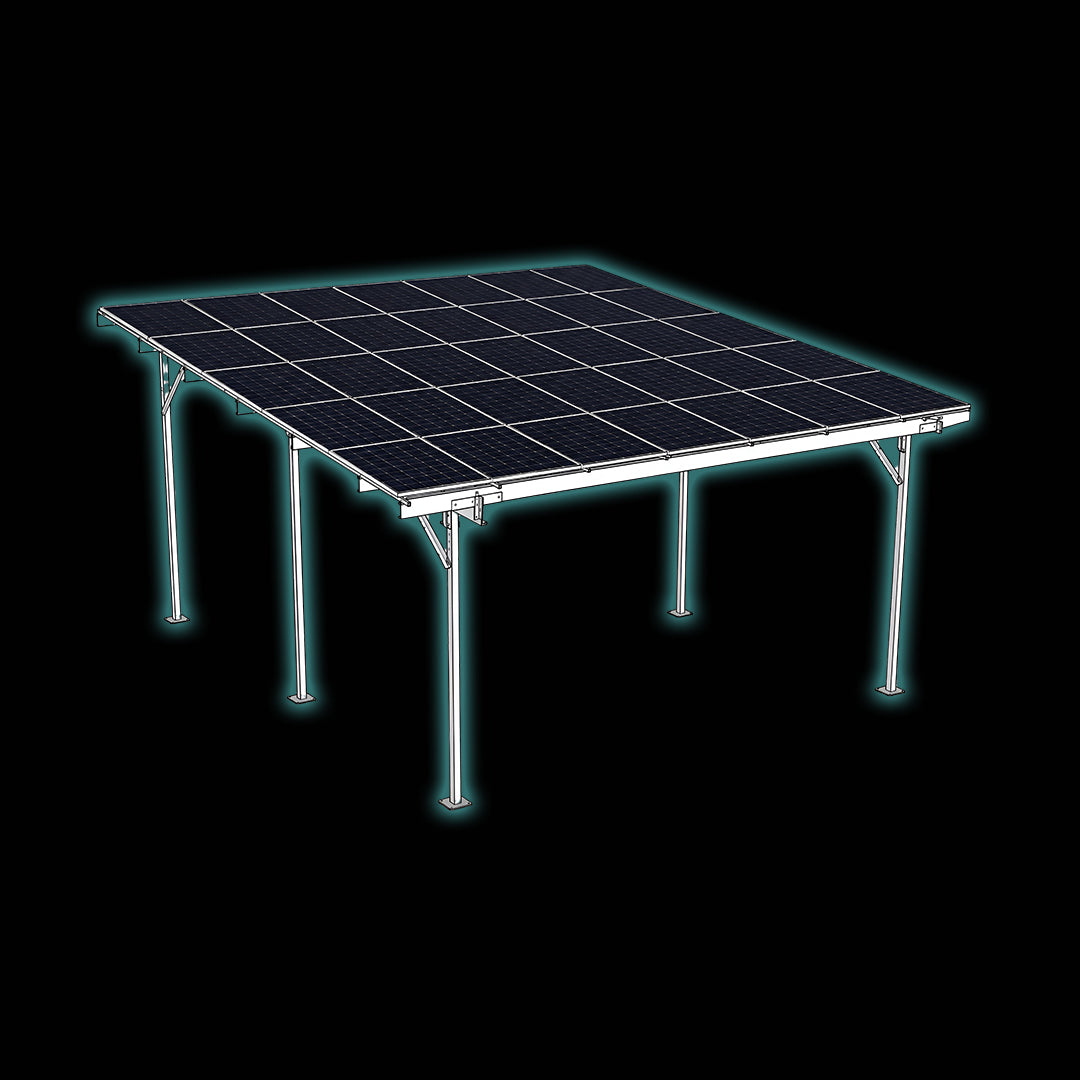 Solar Pergola Patio Structure for 28 Solar Panels
