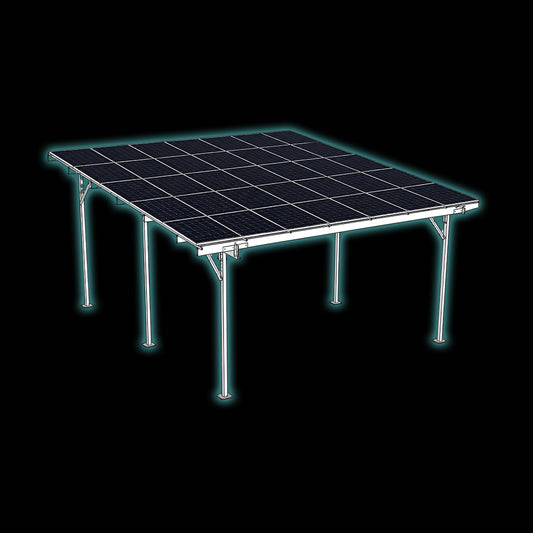 Solar Pergola Patio Structure for 28 Solar Panels